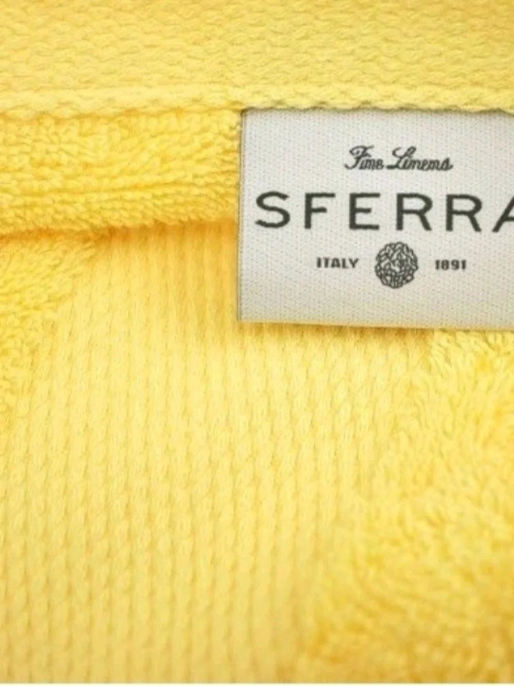 SFERRA Yellow Bath Towel - Soft Cotton Terry